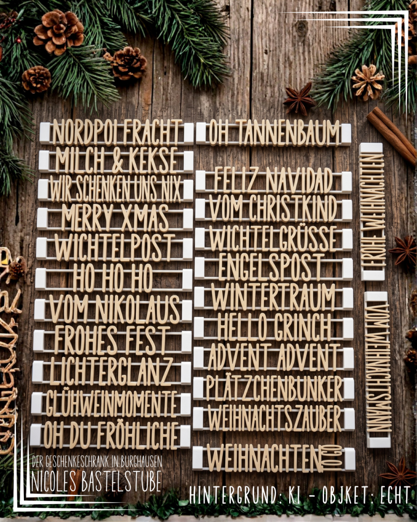 Nicoles Bastelstube Geschenkbox Weihnachten Eine kleine Geschenkbox mit viel Platz - so passt auch wirklich rein was Verschenkt werden soll. Stylisch mit Holzklötzchen und schönen Weihnachtsschriftzügen . Nicoles Bastelstube Geschenkbox Weihnachten Eine kleine Geschenkbox mit viel Platz - so passt auch wirklich rein was Verschenkt werden soll. Stylisch mit Holzklötzchen und schönen Weihnachtsschriftzügen .